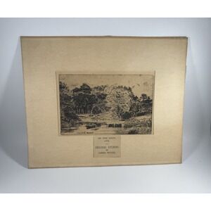 Vtg Original Etching "On the Doon, Ayr" Signed James M'Coll McColl Unframed